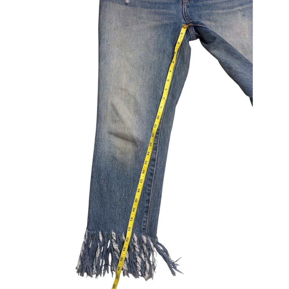 Pilcro and the Letterpress Hyphen Fringe Hem Jeans Blue Denim 27 Anthropologie - Picture 5 of 9